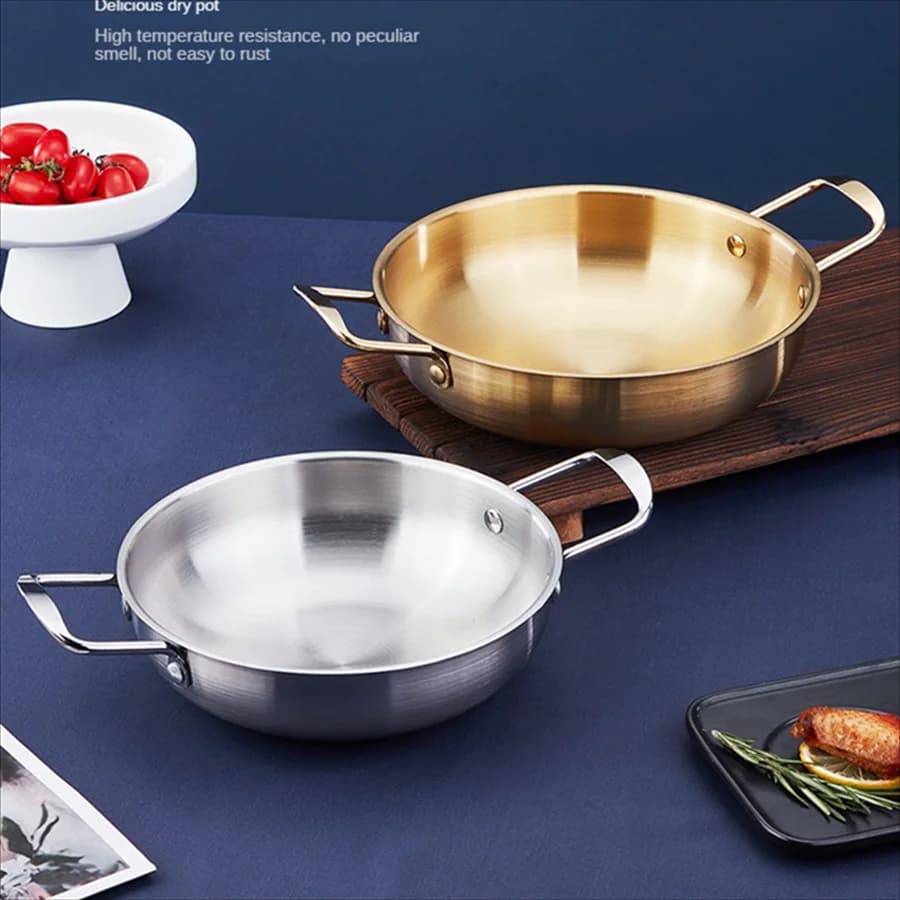 Stainless Steel Paella Pan with Handle