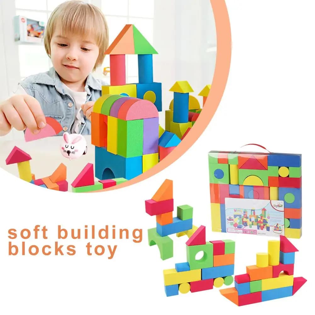 EVA Foam Building Blocks Set with Storage Bag