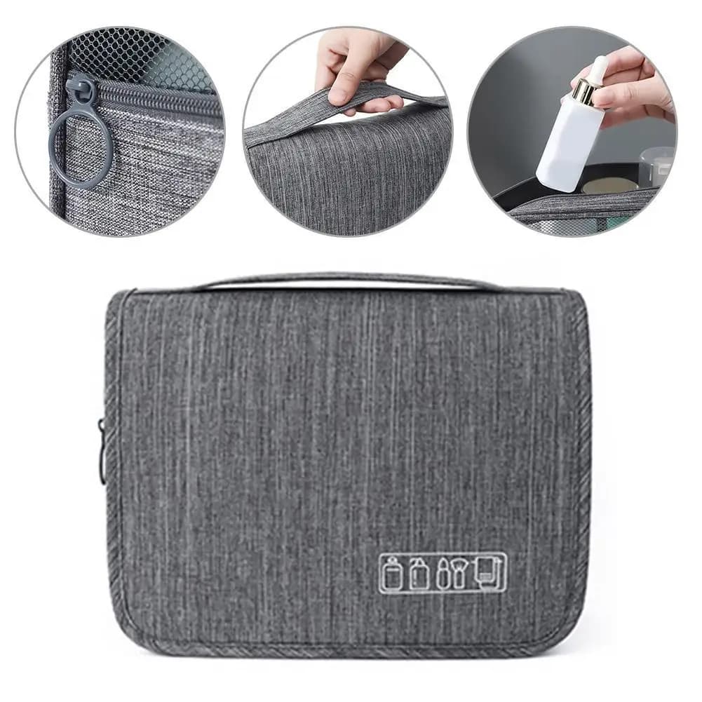 Toiletry Bag Organizer Hanging Storage Bag,Toiletry Bag Travel Bag With Hanging Hook,Makeup Cosmetic Bag Travel Wash Pouch