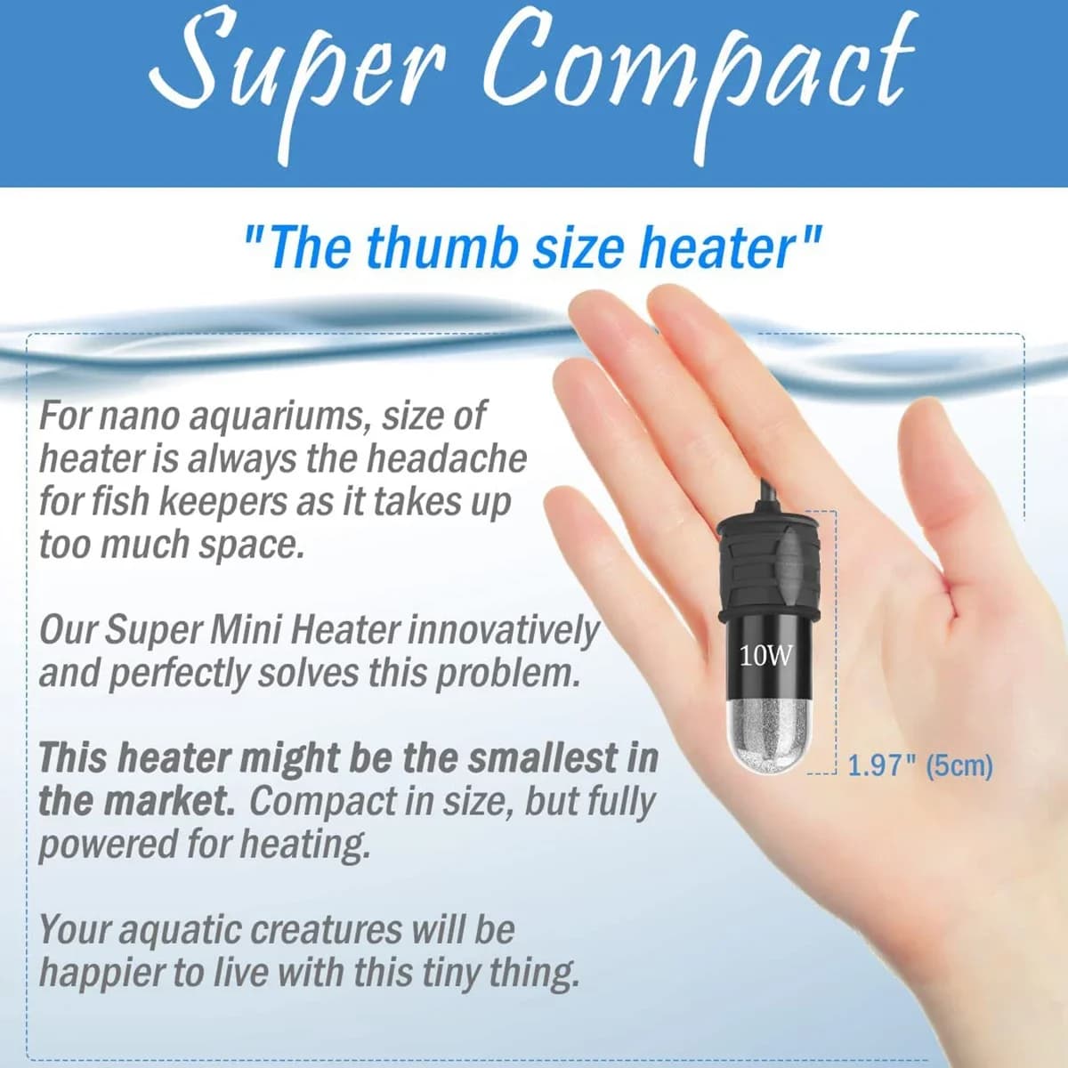 Mini USB Aquarium Heater with Digital Thermostat