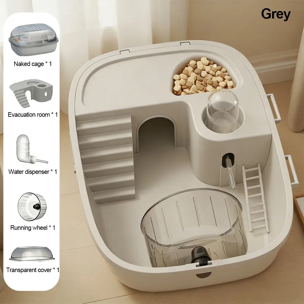 Portable Small Pet Cage with Transparent Lid