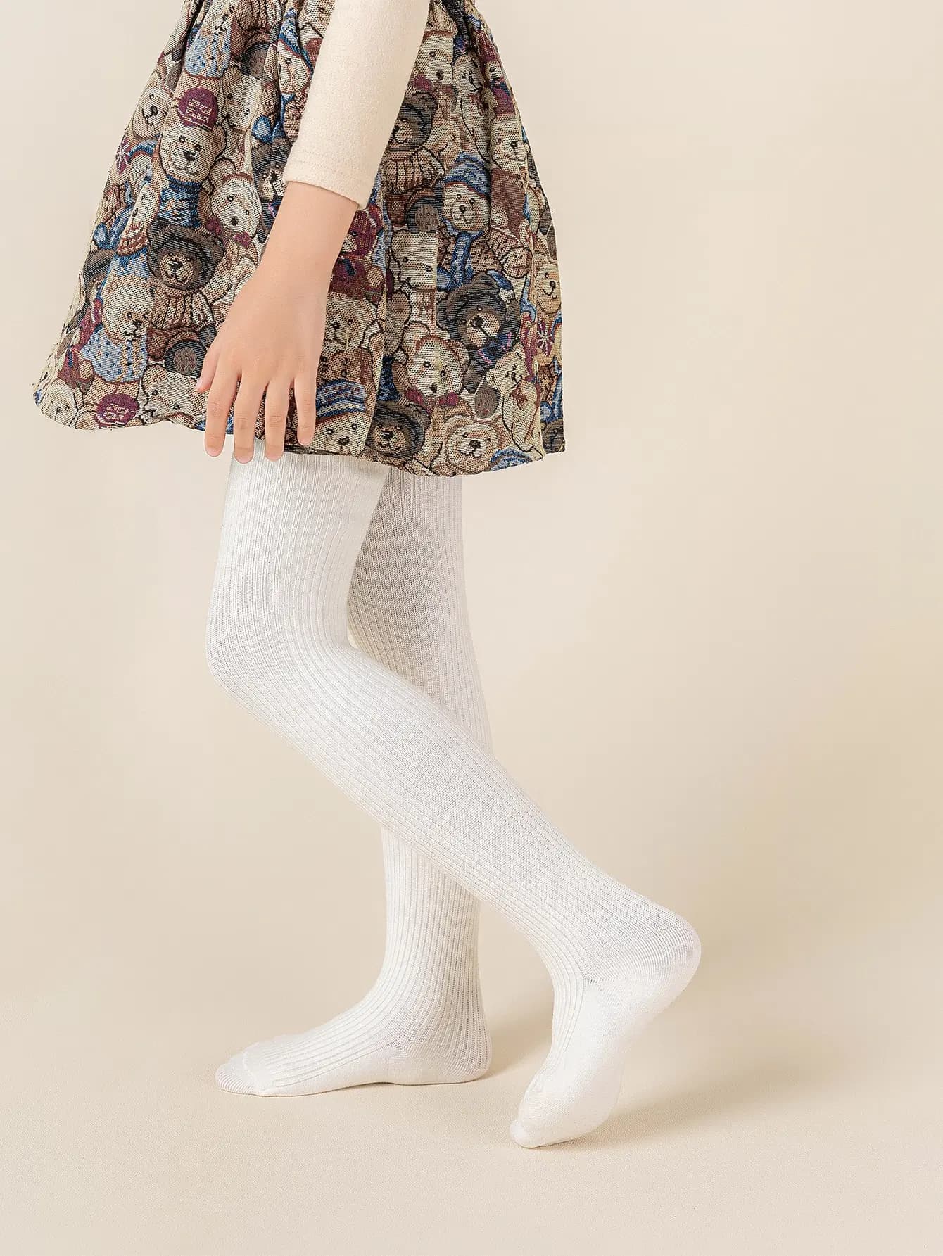 Girls Cotton Bowknot Tights