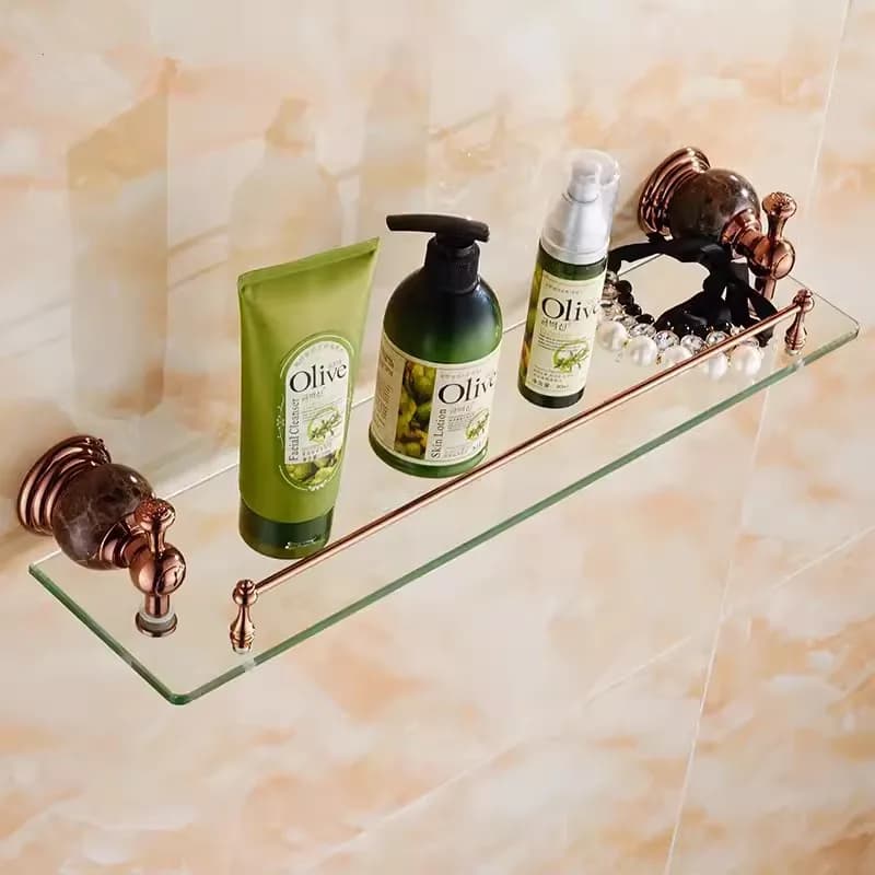Bathroom Accessories Bath Shelf Rose Gold Paper Holder,Towel Bar,Soap Holder,Towel Rack,Glass Shelf,Hook bathroom Hardware Brass