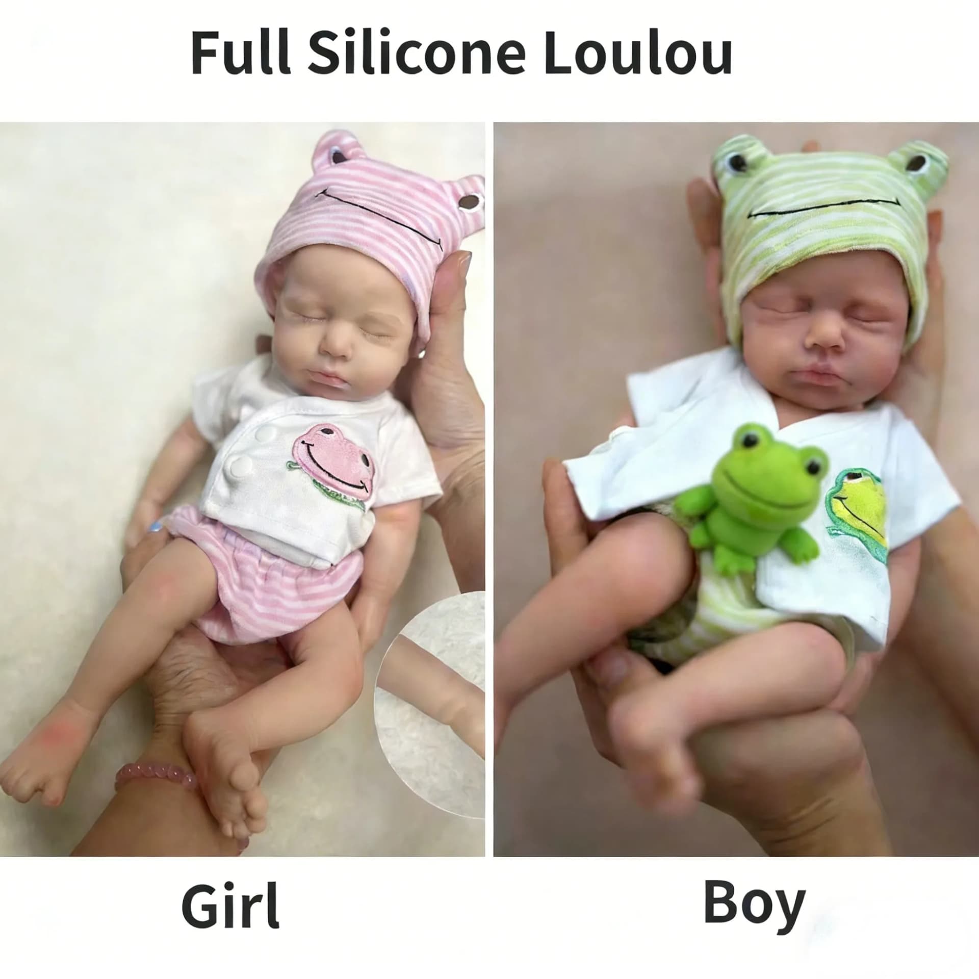 Loulou Reborn Baby Doll Full Body Soft Silicone