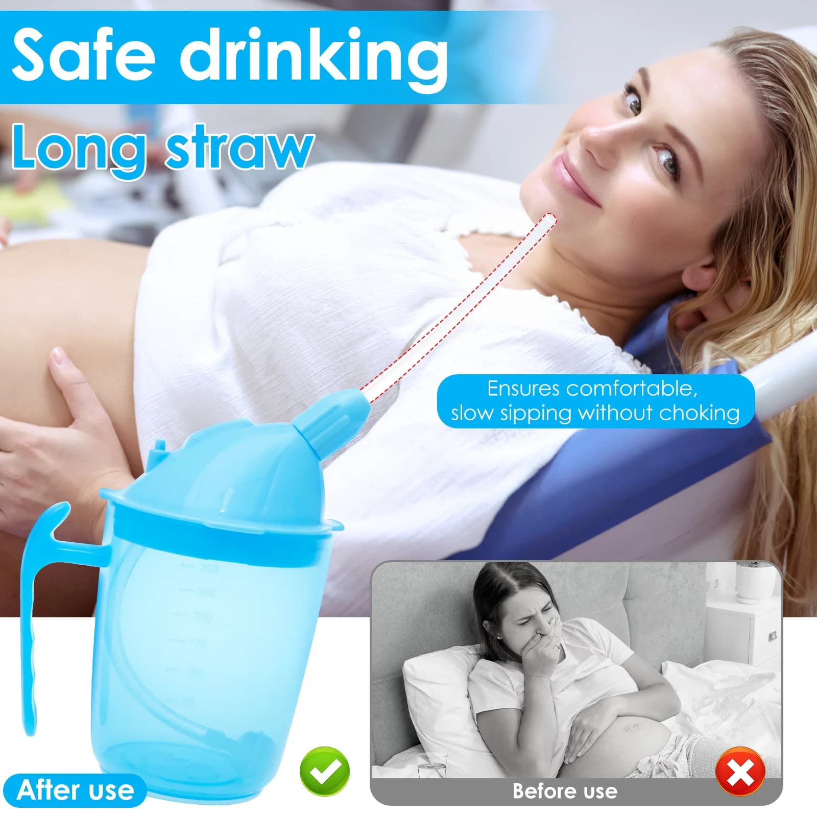 Adult Spill-Proof Sippy Cup with Anti-Choke Straw
