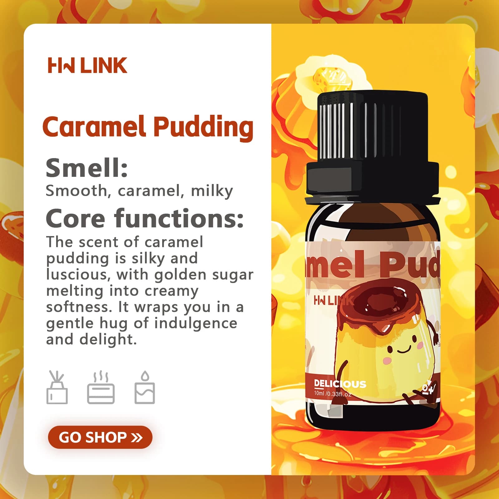 Caramel Pudding Fragrance Oil 10ml