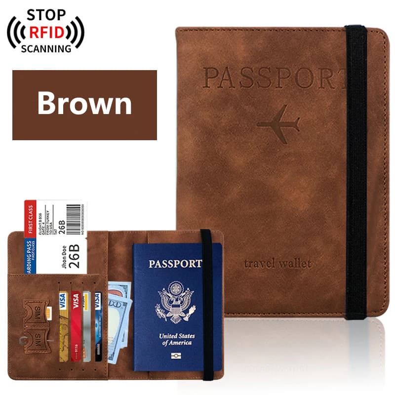 Passport Holder Wallet with RFID Blocking