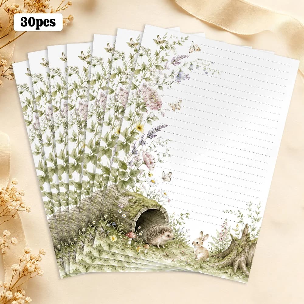 B5 Forest Pet Themed Lined Writing Paper