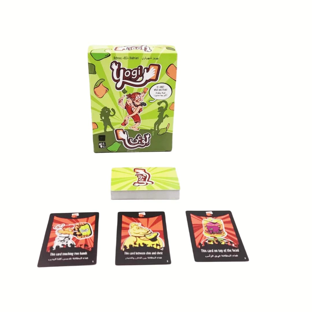 Yoga, crazy upper body contortions. Card games, Arabic games,Perfect as a gift or to play together at a party!