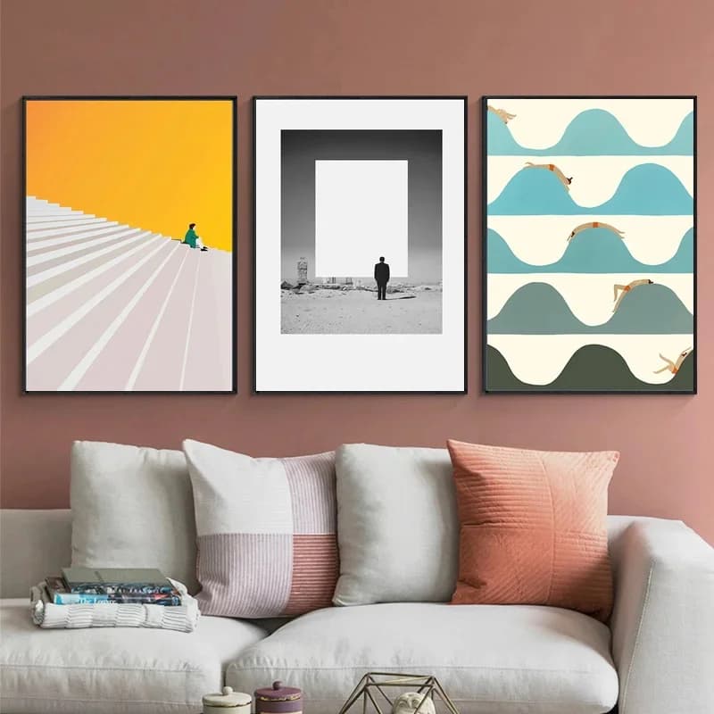 Modern Posture Figure Canvas Wall Print