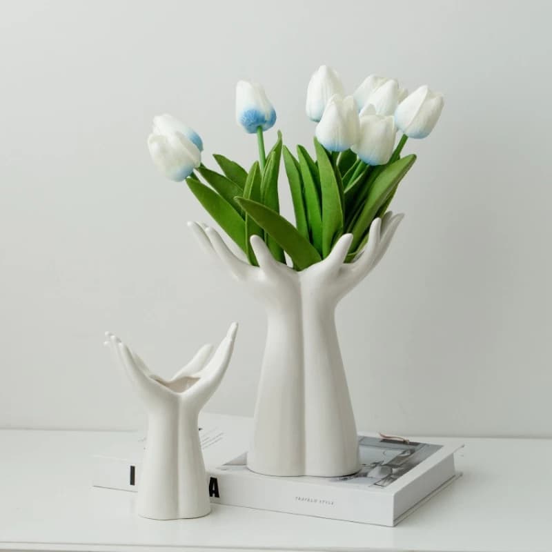 Ceramic Hand Vase Flower Arrangement