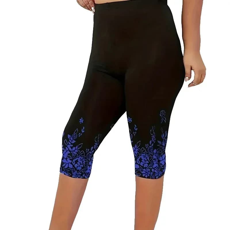 Women's High-Rise Floral Print Capri Leggings