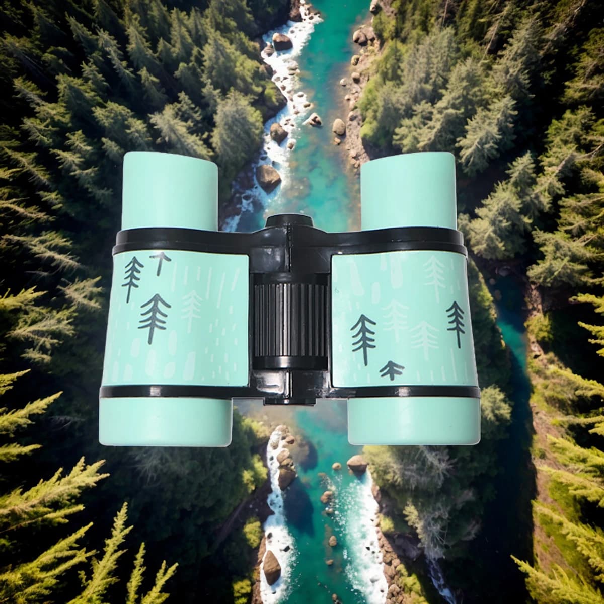 Forest-Style Printed 4X30 Optical Binoculars