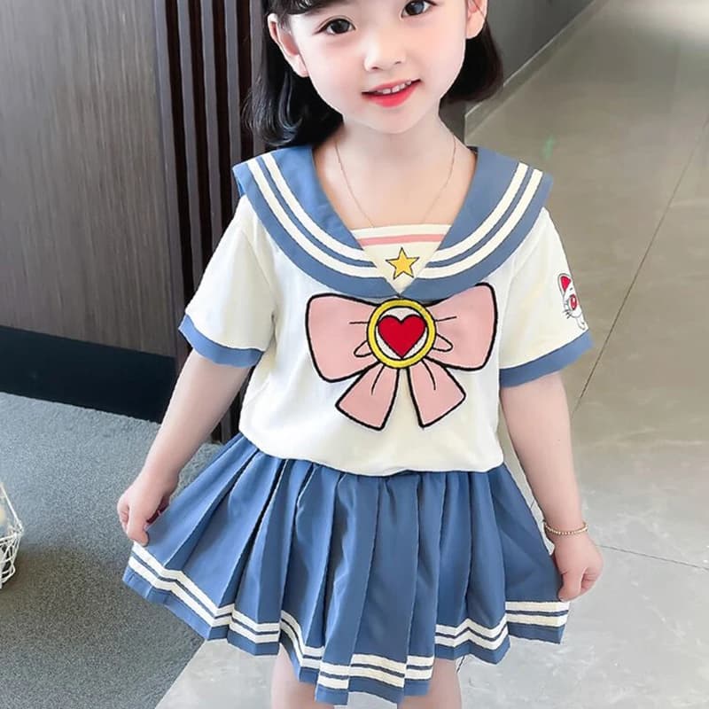Girls Sailor Moon Cosplay Costume Set With Skirt
