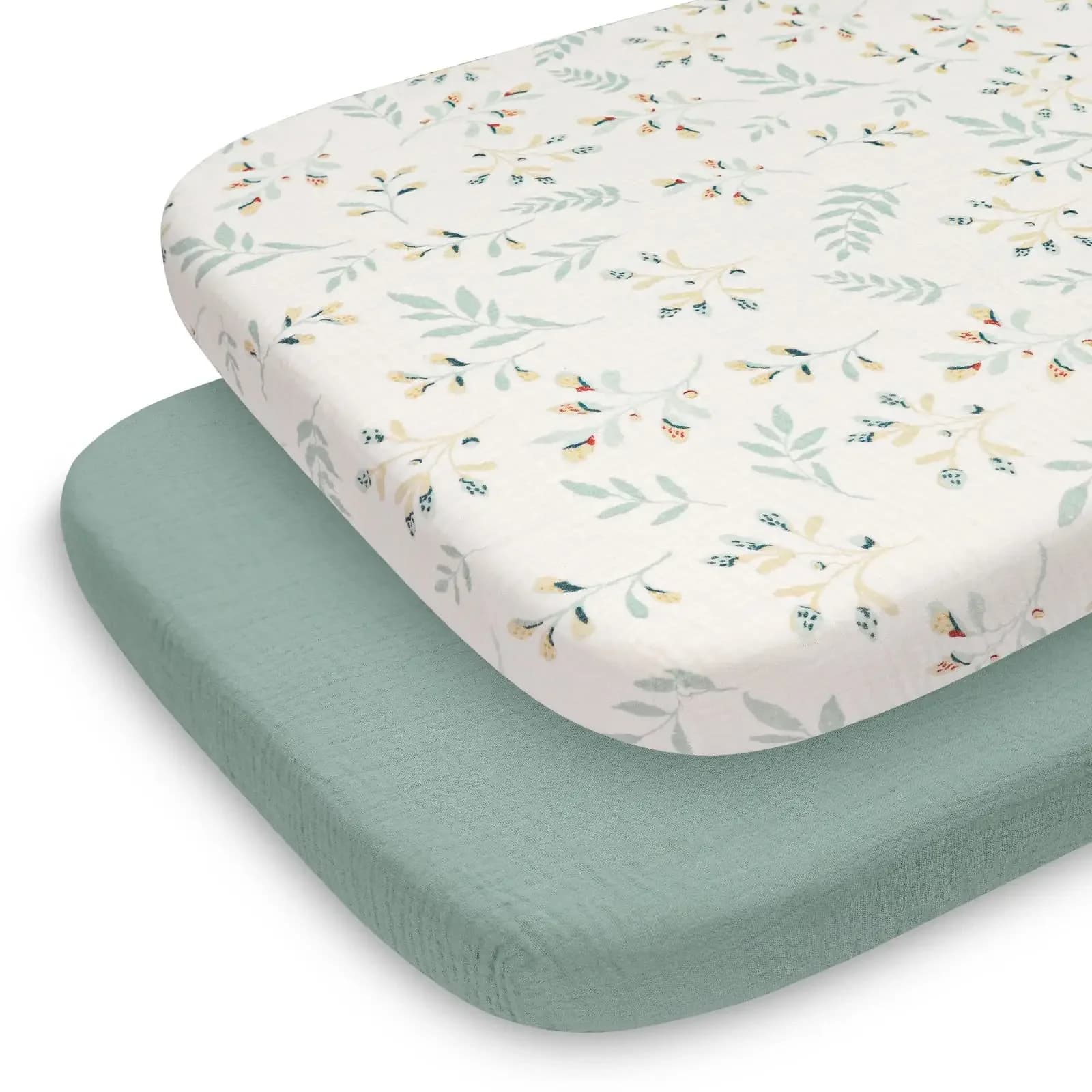 Universal Size Solid Color Infant Bassinet Cradle Bedding for Newborns Nursery New 2pcs Breathable Cotton Baby Crib Fitted Sheet