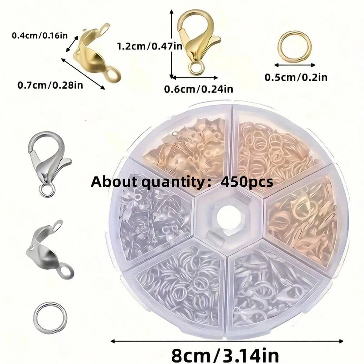 Jewelry Making Kit With Clasps, Rings & Pliers