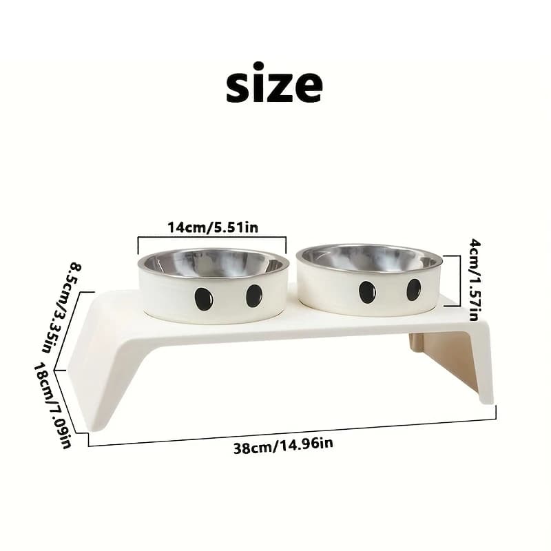 Elevated Pet Feeder Stand with Double Bowls