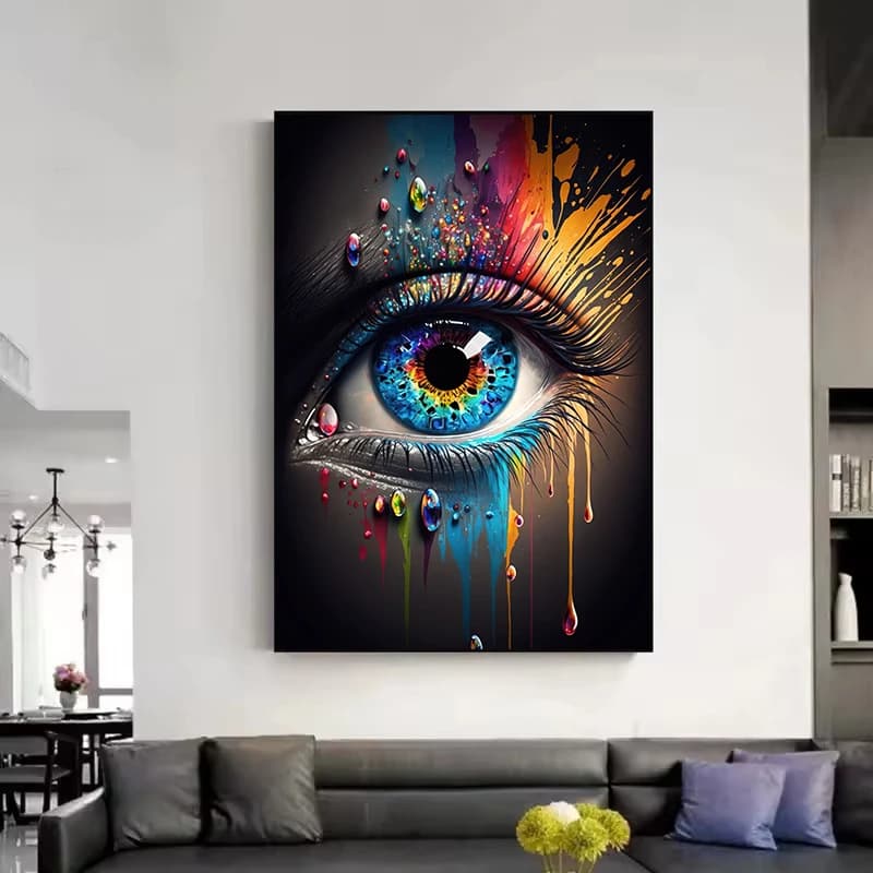 Abstract Eye Features Canvas Wall Art Print