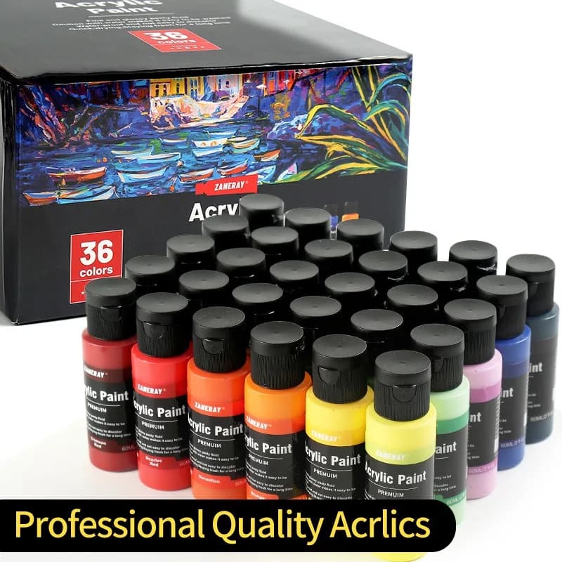 Acrylic Pigment Set 24/36 Colors 60ml
