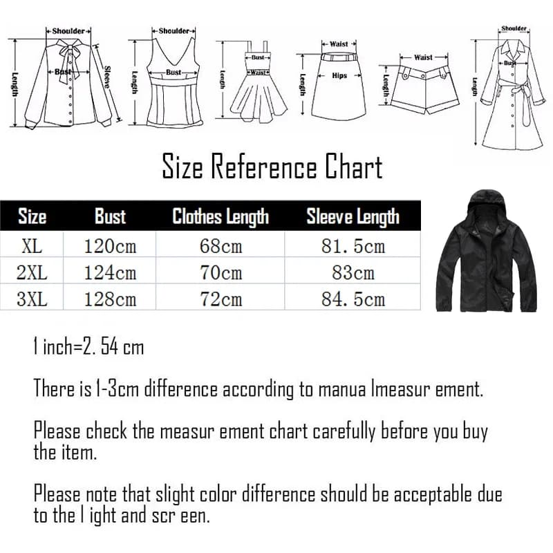 Waterproof Rain Jacket with Sun Protection