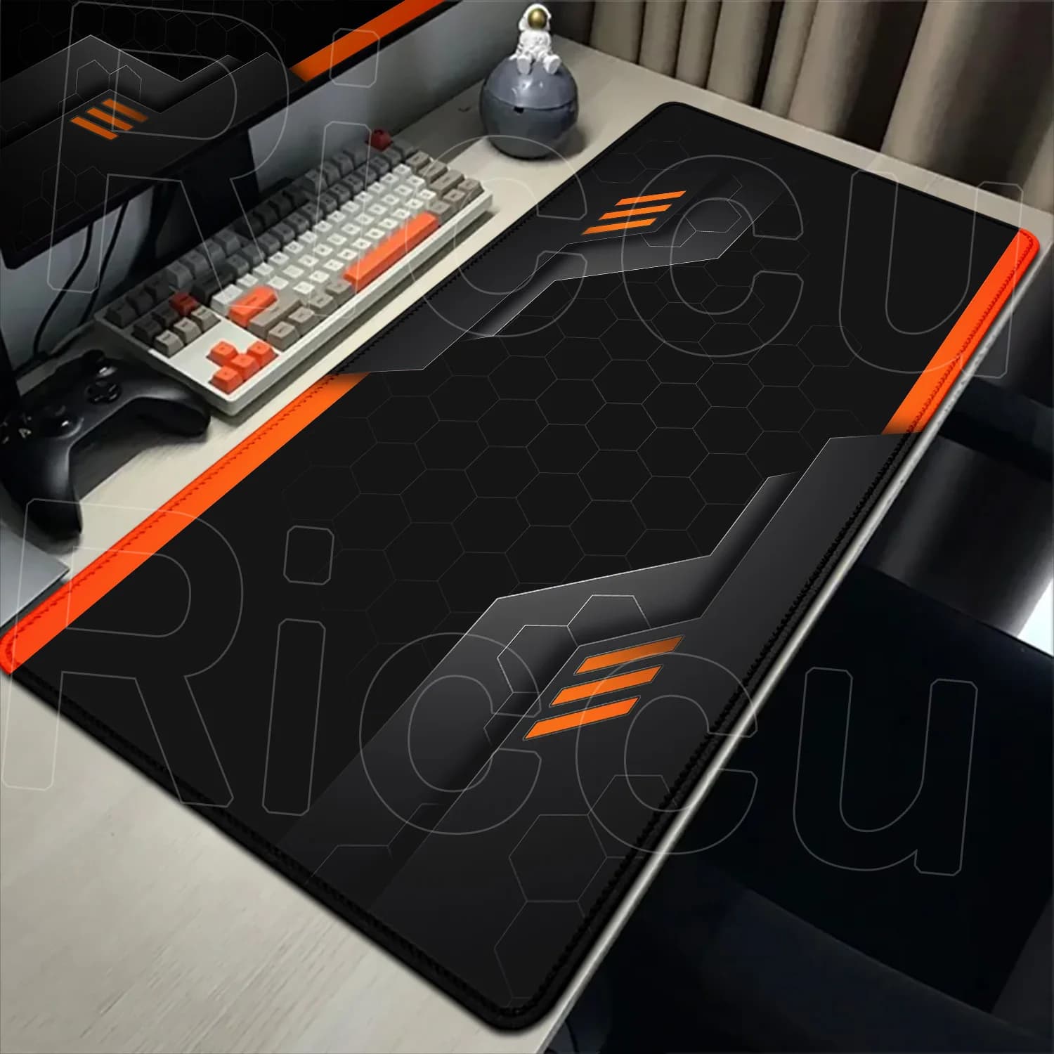 Large Gaming Desk Mouse Pad with Sci-Fi Design