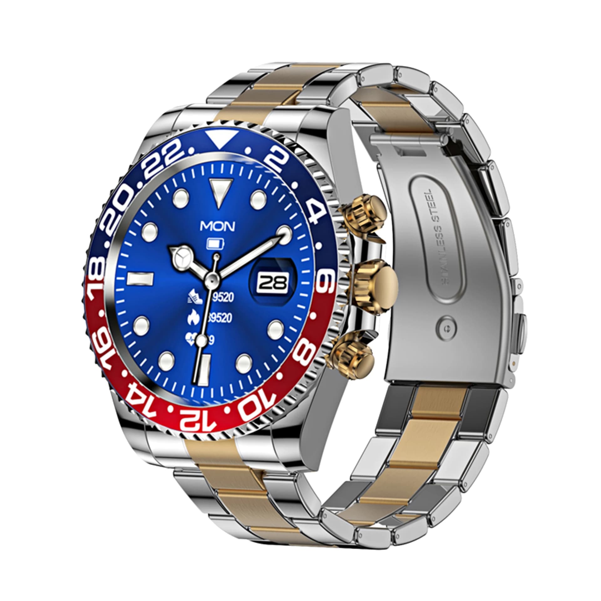 The 2025 new smart watch supports Bluetooth calls, health monitoring, stainless steel body, rugged and durable