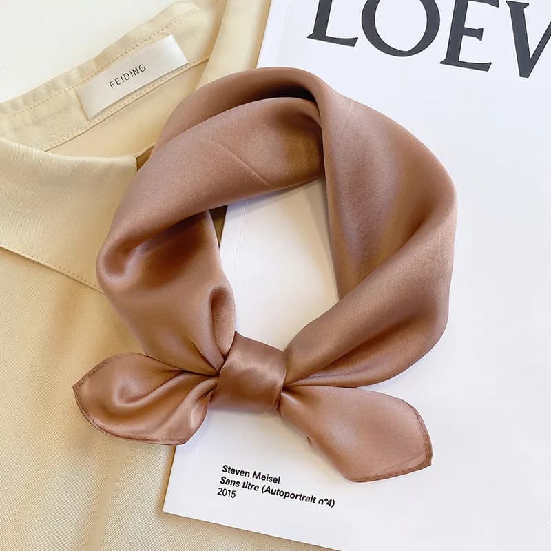 Scarf 100% Silk Bandana Women Square Scarves Wrap Kerchief Mulberry Spring Fashion Luxury High Quality Headband Hijab Shawls