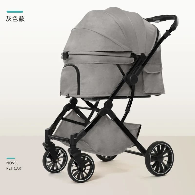 Folding Pet Stroller Portable Carrier Dogs Cats