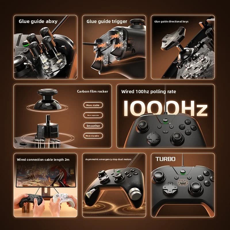 New G4 Wired Version Gaming Controller for PC, Steam Compatible, universal Gaming Controller for E-Sports