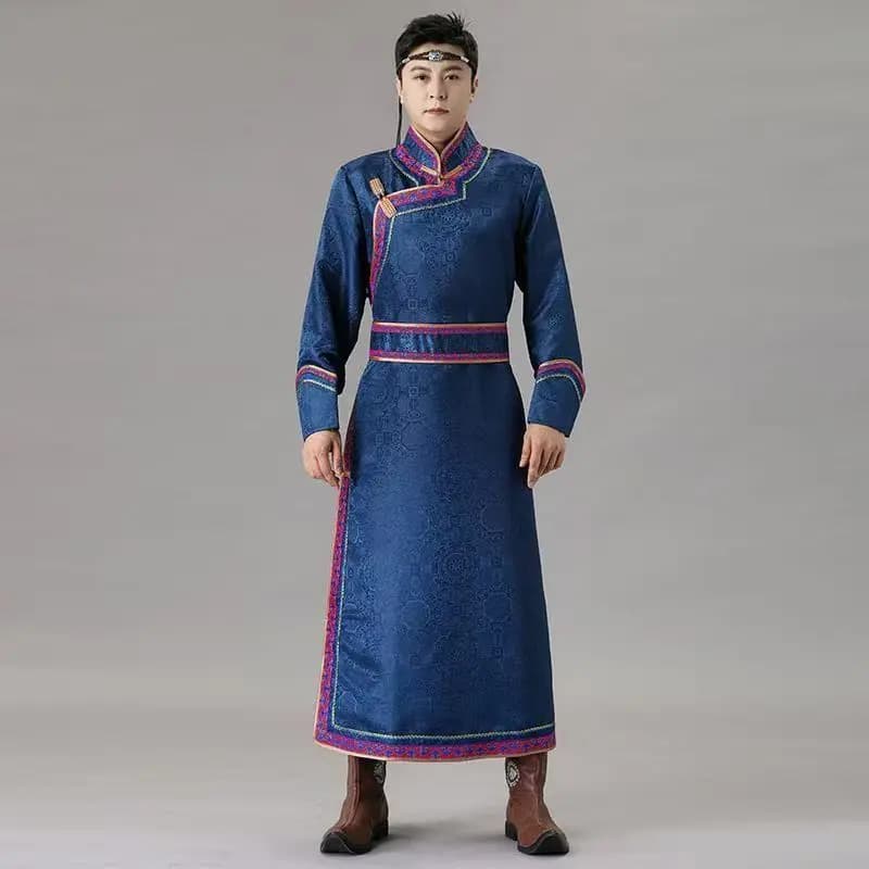 Men's Mongolian Traditional Long Robe