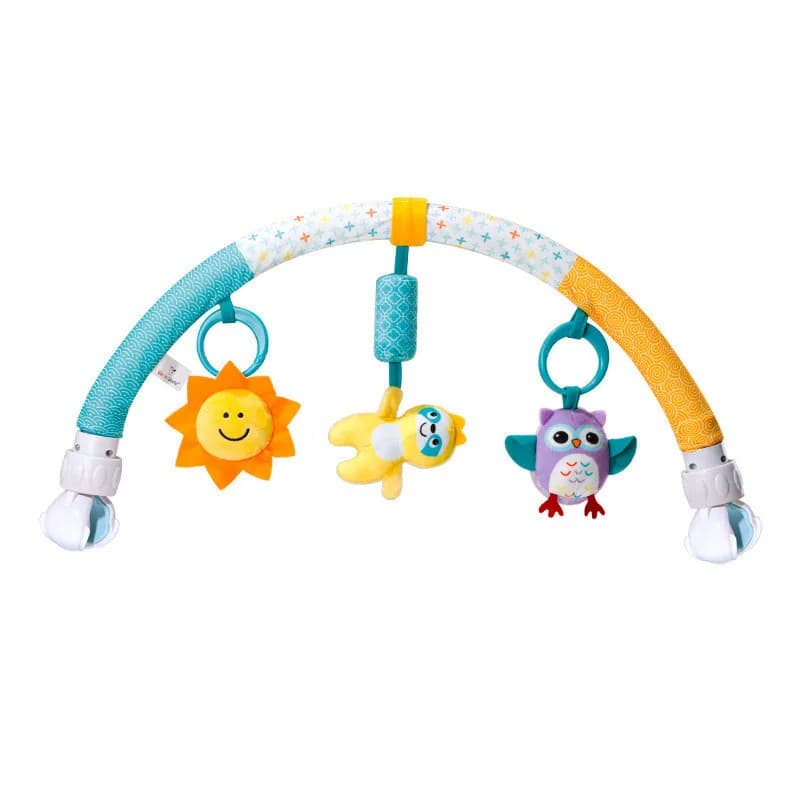 Infant Baby Stroller Arch Toy Play Bell Fun Newborns Sensory Activity Adjustable for Bouncers and Car Safe Seat Bed Hanging Toys