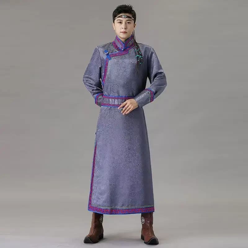 Men's Mongolian Traditional Long Robe