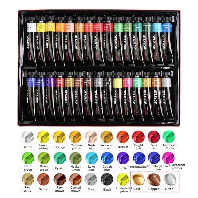 Acrylic Paint Set 24 Colors 12ml