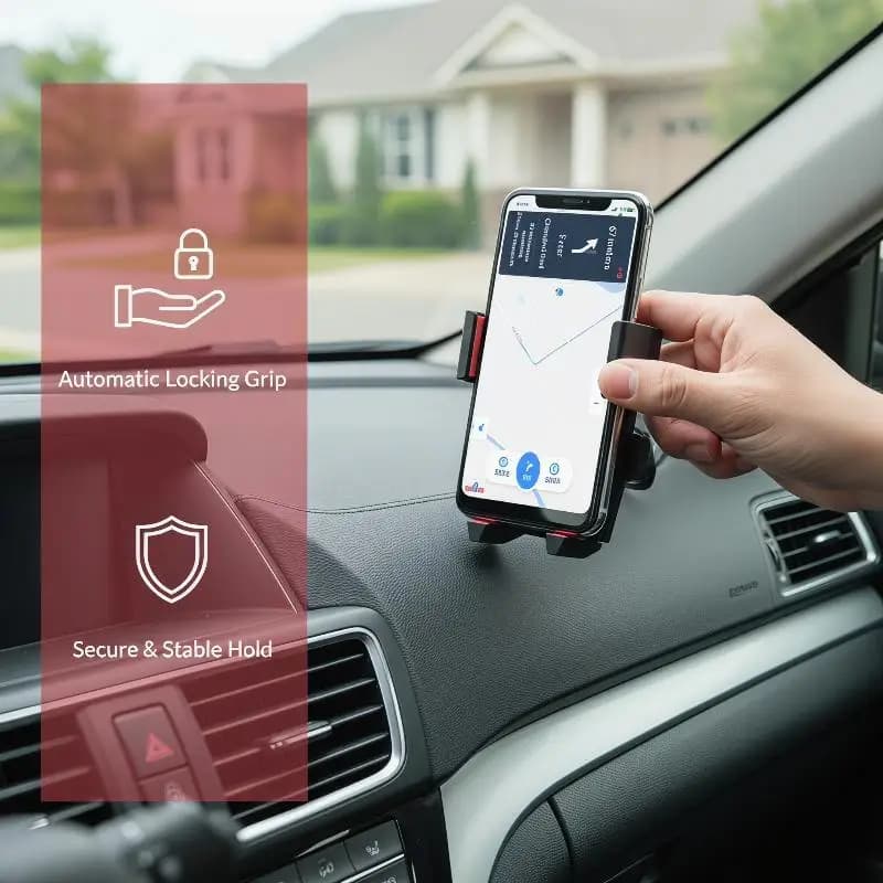 Car Mount for Phones Universal Holder with 360° Rotation for Dashboards and Windshields Easy Setup