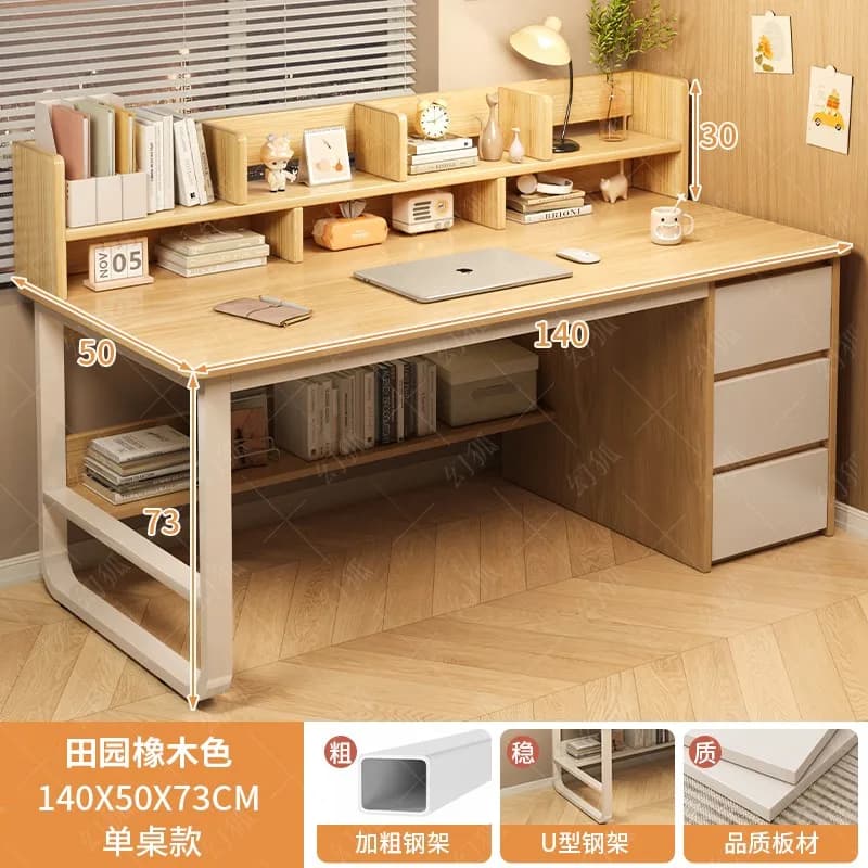 White Drawer Office Desk Fancy Organizer Ergonomic Computer Vanity Office Desk Study Sedentary Biurka Komputerowe Furnitures