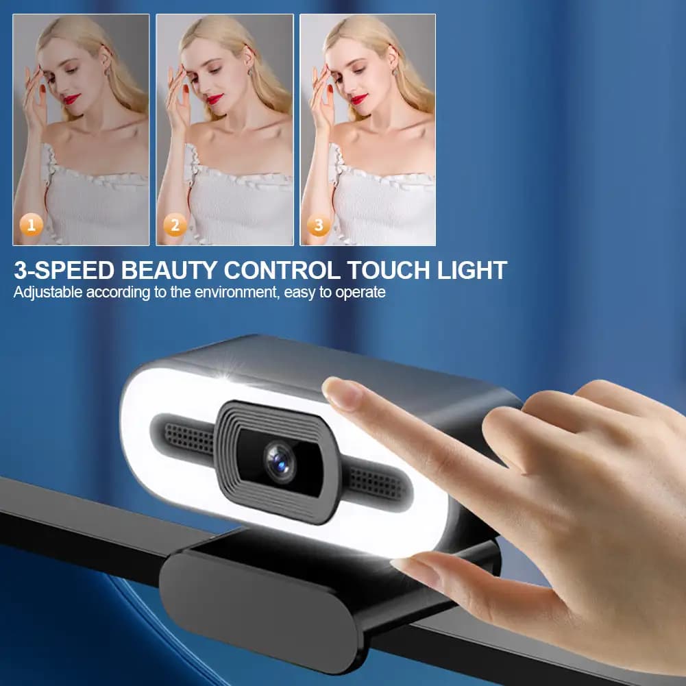 Full HD 1080P 2K 4K Webcam with Microphone PC Laptop Auto Focus Webcam Live Streaming Flexible Live Broadcast and Light Webcams