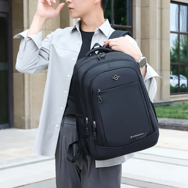 Backpack Men's Business Commuting Business Large Capacity Travel Backpack casual Solid Color Student