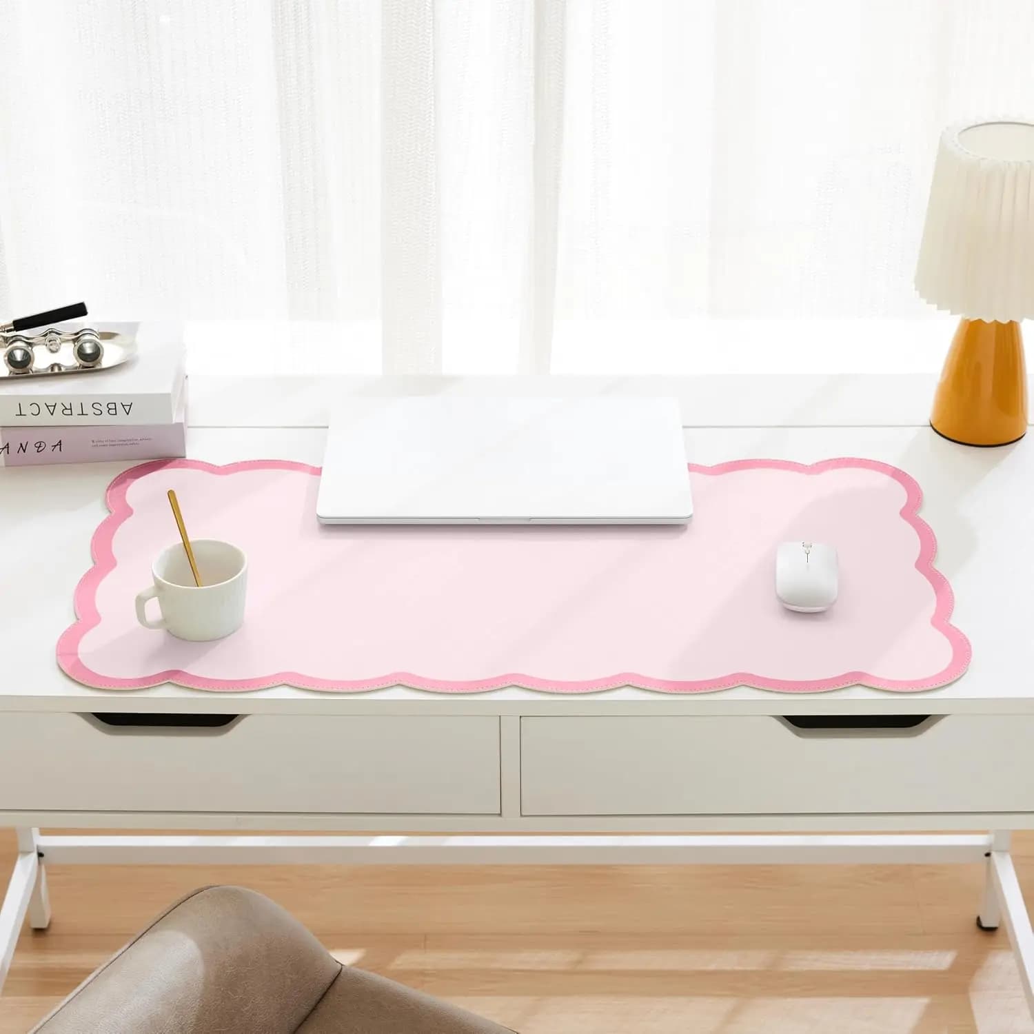 Scalloped Large Desk Mat