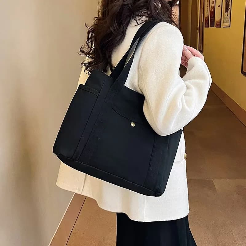 Canvas Tote Bag with Shoulder Handles