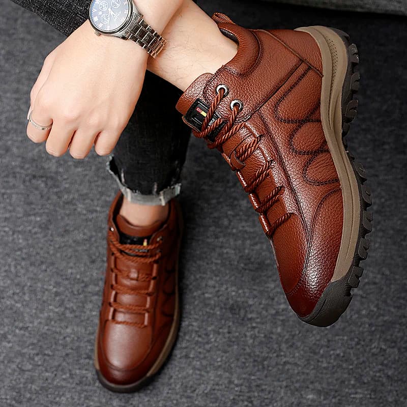 Men's Leather Hiking and Casual Shoes