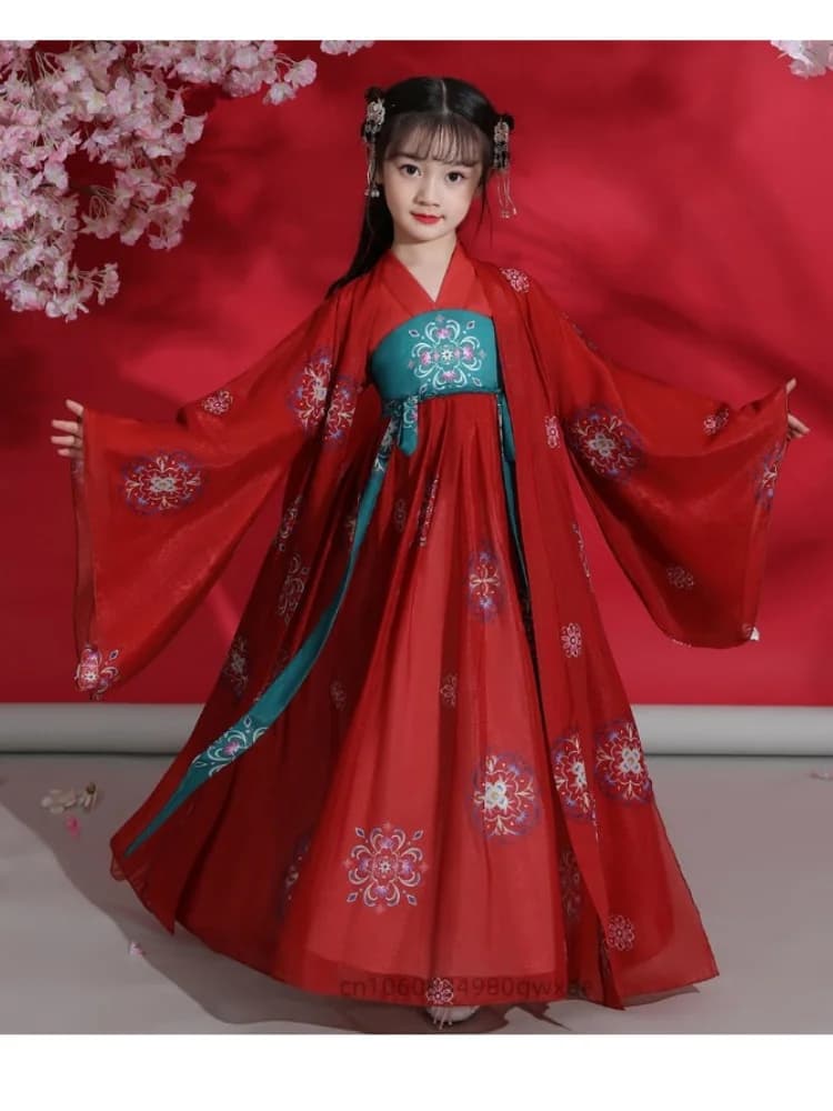 Girls Traditional Chinese Hanfu Dress
