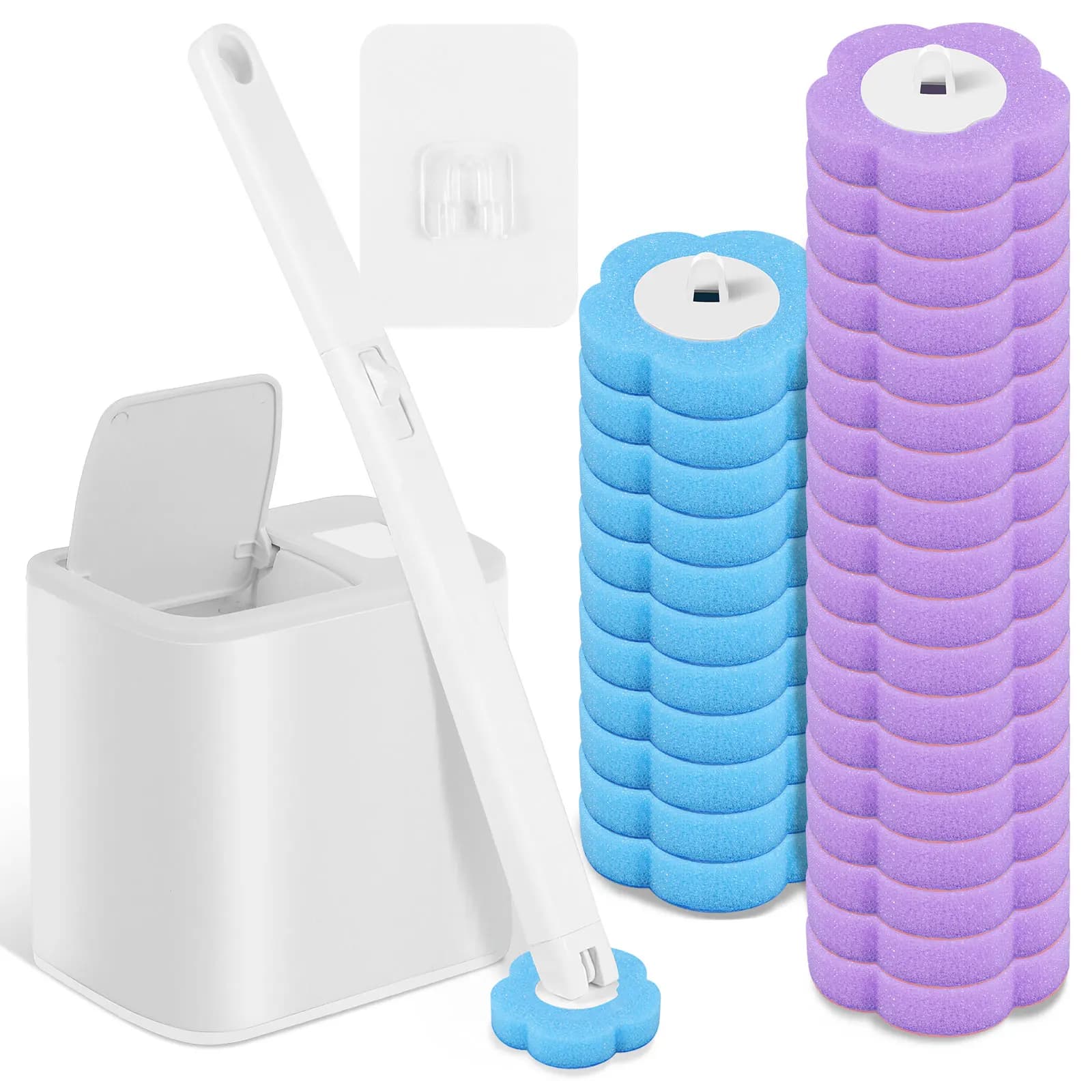 Disposable Toilet Brush Replacement Head Kit