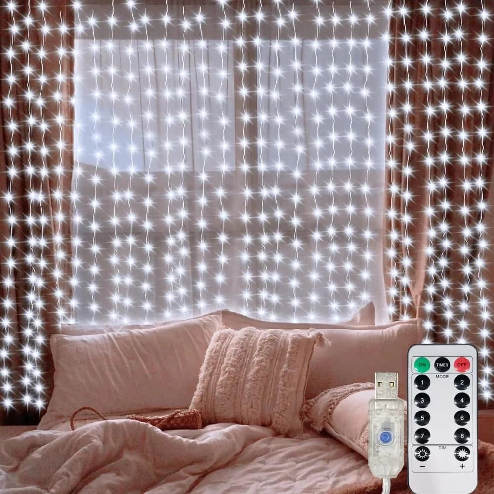 LED Fairy String Curtain Lights 3m/6m