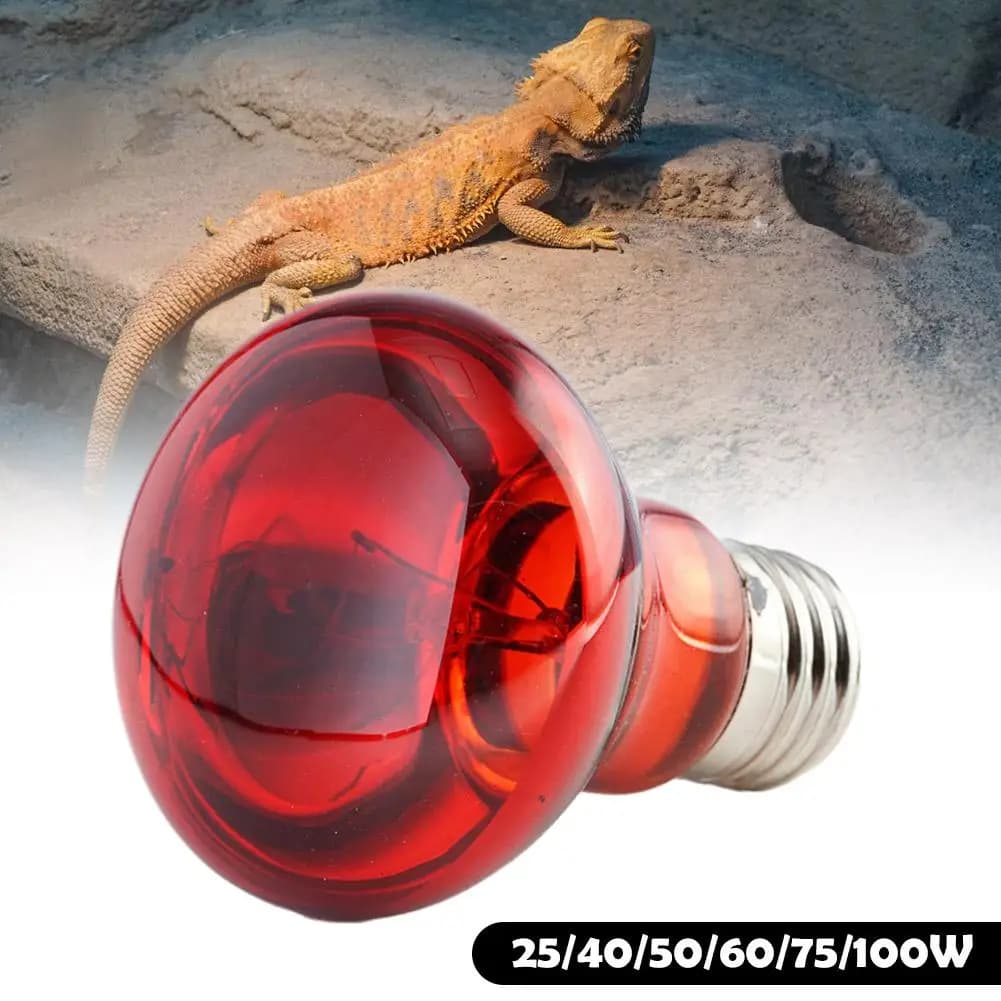Reptile UVA Heat Lamp Bulb with Red Infrared Light