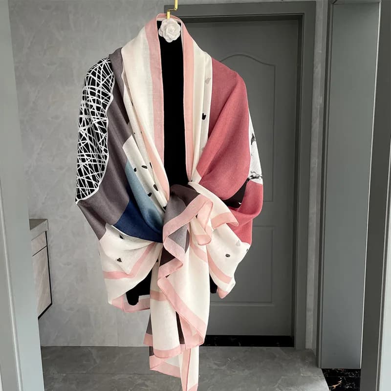 Lightweight Cotton Linen Long Scarf Wrap
