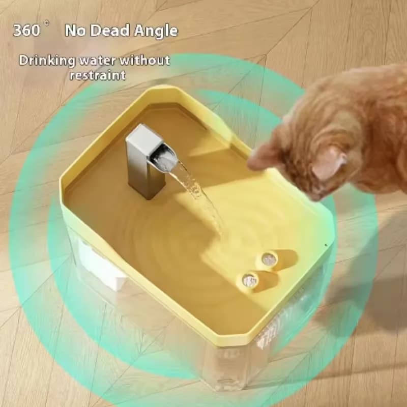 Clear Circulating Cat Water Fountain
