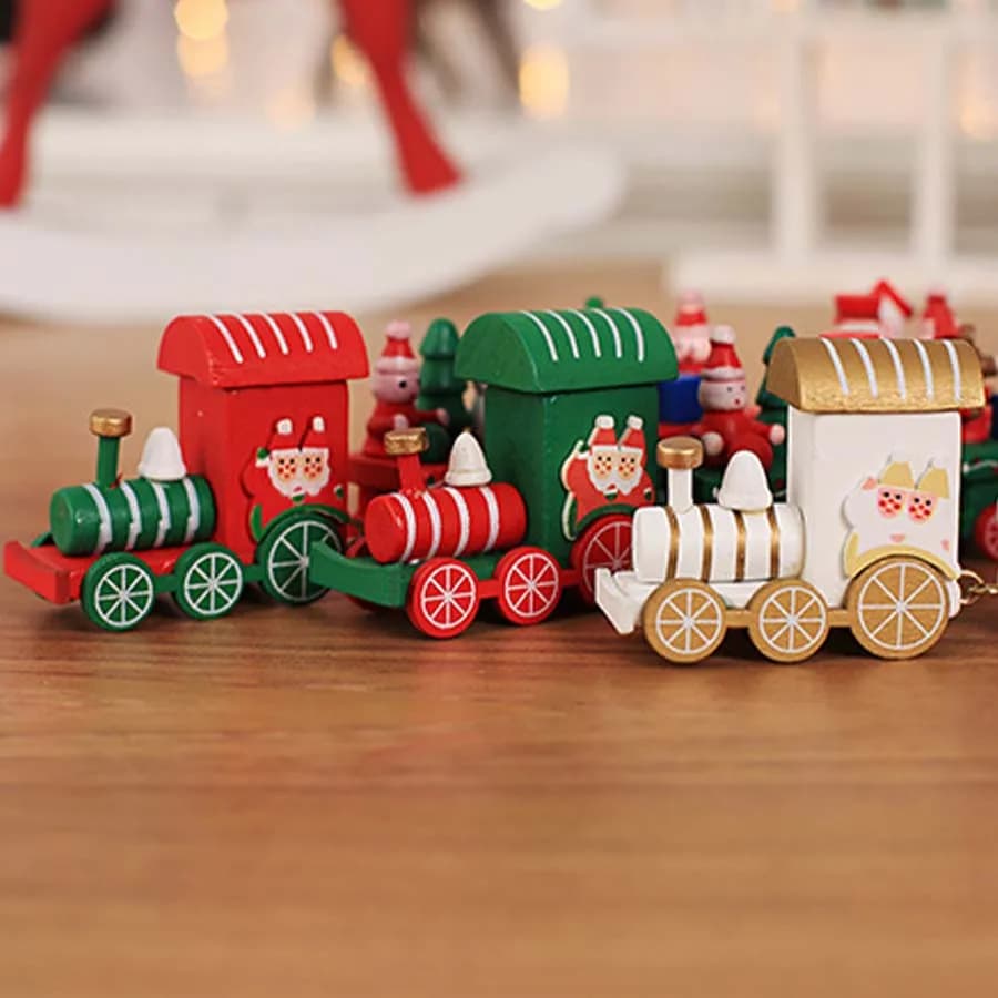 Wooden Train Christmas Ornament
