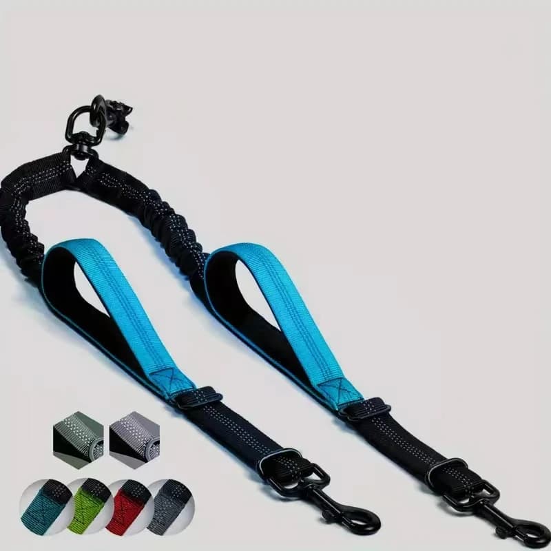 Dual Dog Leash Coupler with Padded Handles
