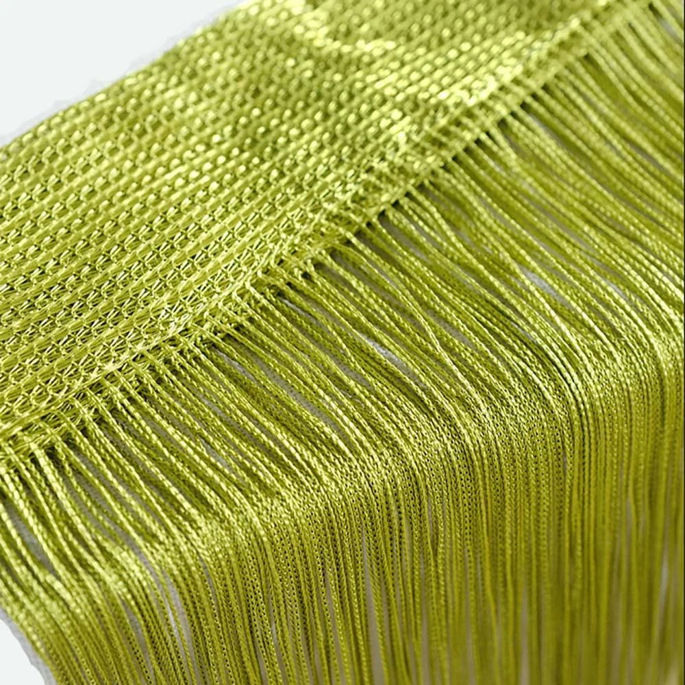 String Curtain Panel With Tassel Fringe