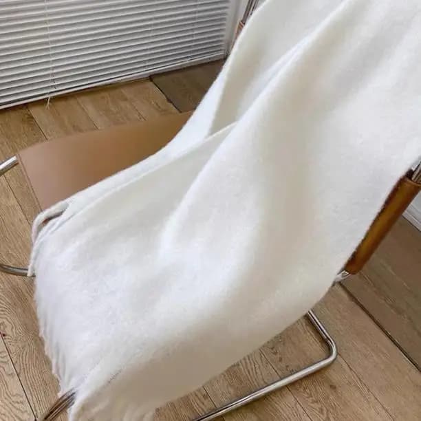 Winter Cashmere Wrap Scarf with Tassels